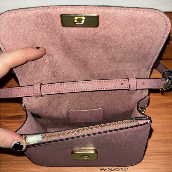 Coach Mini Brynn Leather Crossbody in True Pink BRAND NEW W/TAGS - Picture 10 of 11